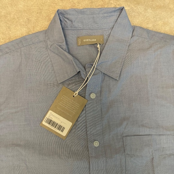 Everlane Relaxed Poplin Shirt - Light Blue - Large - Picture 2 of 3